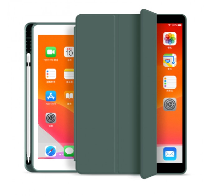 BeCover Чохол до планшета BeCover Tri Fold Soft TPU mount Apple Pencil Apple iPad 10.2 2019/2020/2021 Dark Green (706743)