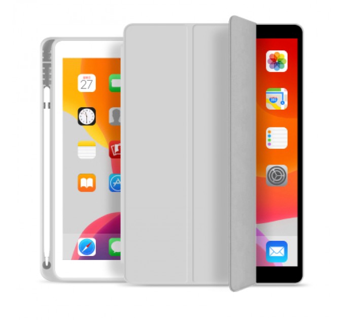 BeCover Чохол до планшета BeCover Tri Fold Soft TPU mount Apple Pencil Apple iPad 10.2 2019/2020/2021 Gray (706744)