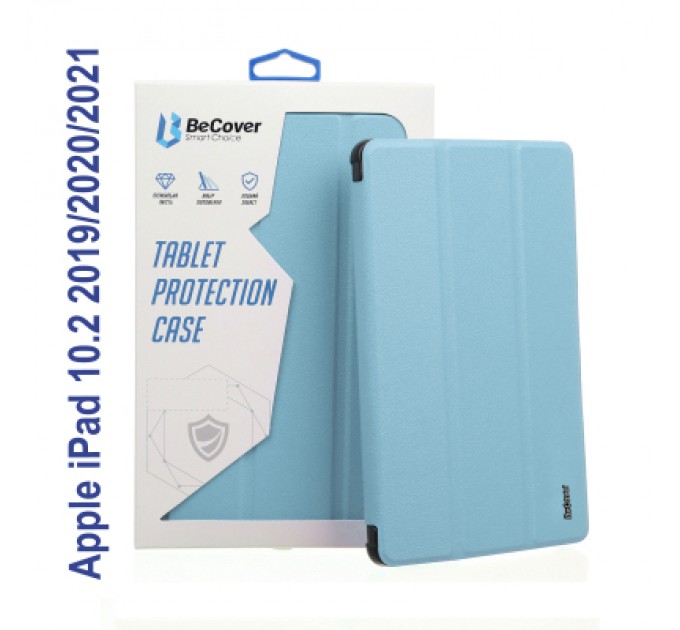 BeCover Чохол до планшета BeCover Tri Fold Soft TPU mount Apple Pencil Apple iPad 10.2 2019/2020/2021 Light Blue (706747)