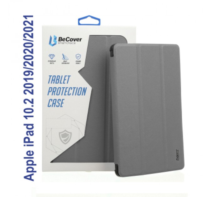 BeCover Чохол до планшета BeCover Tri Fold Soft TPU Silicone Apple iPad 10.2 2019/2020/2021 Gray (706885)