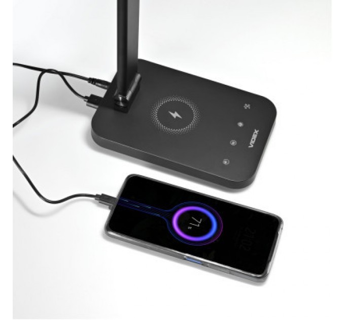 Videx Настільна лампа Videx LED з бездротовою зарядкою  18W 1800-6500K (VL-TF17B)