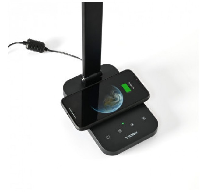 Videx Настільна лампа Videx LED з бездротовою зарядкою  18W 1800-6500K (VL-TF17B)