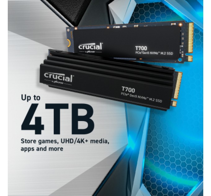 Micron Накопичувач SSD M.2 2280 4TB T700 Micron (CT4000T700SSD5)