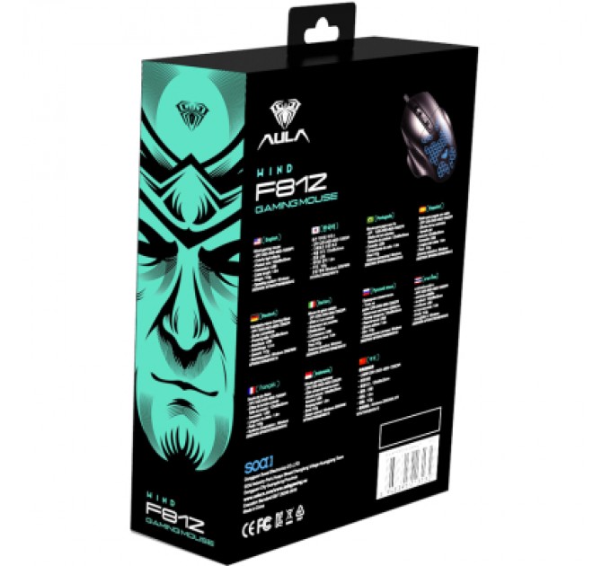 Aula Мишка Aula F812 USB Black (6948391213132)