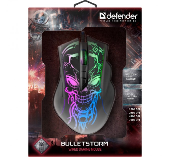 Defender Мишка Defender Bulletstorm GM-928 USB Black (52928)