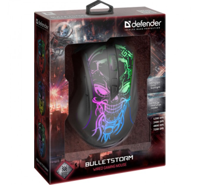 Defender Мишка Defender Bulletstorm GM-928 USB Black (52928)