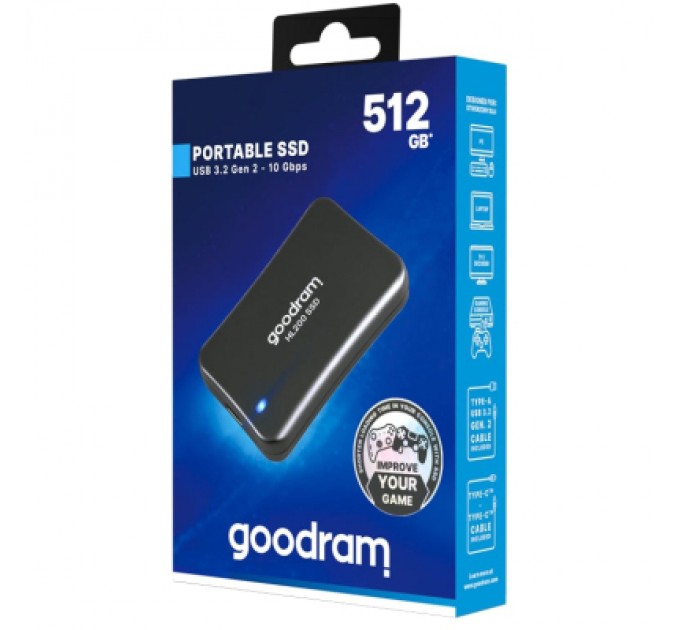 Goodram Накопичувач SSD USB 3.2 512GB HL200 Goodram (SSDPR-HL200-512)