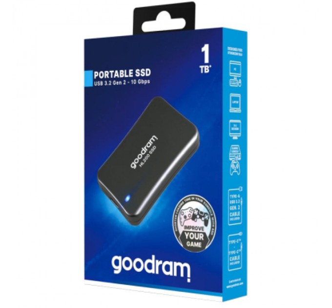 Goodram Накопичувач SSD USB 3.2 1TB HL200 Goodram (SSDPR-HL200-01T)