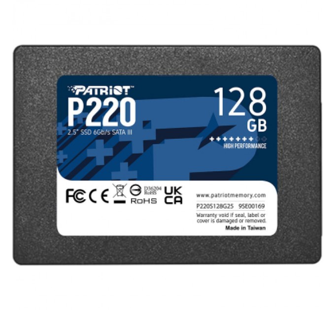 Patriot Накопичувач SSD 2.5" 128GB P220 Patriot (P220S128G25)