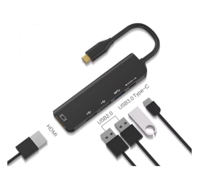 XoKo Концентратор XoKo AC-405 Type-C to HDMI+USB 3.0+USB 2.0+Type-C (XK-AC-405)