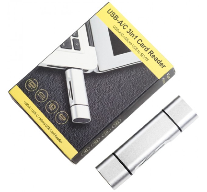 XoKo Концентратор XoKo AC-440 Type-C USB 3.0 and MicroUSB/SD Card Reader (XK-AС-440)