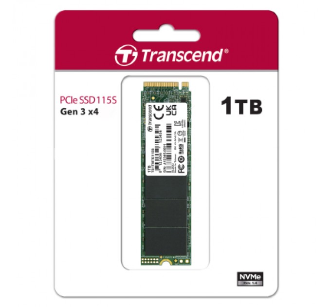 Transcend Накопичувач SSD M.2 2280 1TB Transcend (TS1TMTE115S)