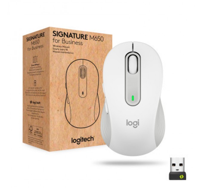 Logitech Мишка Logitech Signature M650 Wireless for Business Off-White (910-006275)