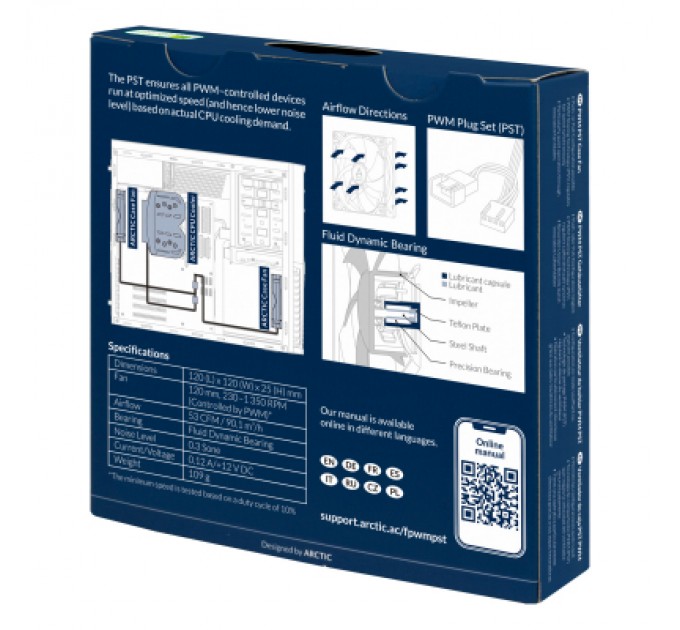 Arctic Кулер до корпусу Arctic F12 PWM PST (ACFAN00200A)