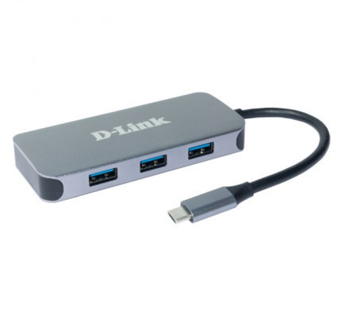 D-Link Концентратор D-Link 3xUSB3.0, 1xUSB-C/PD, 1xHDMI 1.4b, 1xGE, USB-C (DUB-2335)