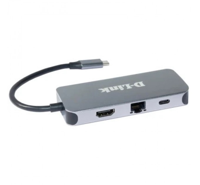D-Link Концентратор D-Link 3xUSB3.0, 1xUSB-C/PD, 1xHDMI 1.4b, 1xGE, USB-C (DUB-2335)