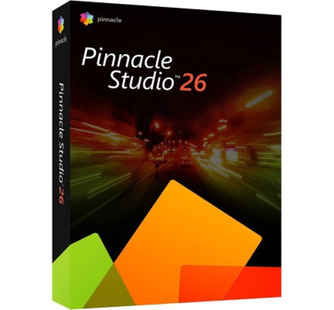 Corel ПЗ для мультимедіа Corel Pinnacle Studio 26 Standard EN/CZ/DA/ES/FI/FR/IT/NL/PL/SV Windows (ESDPNST26STML)