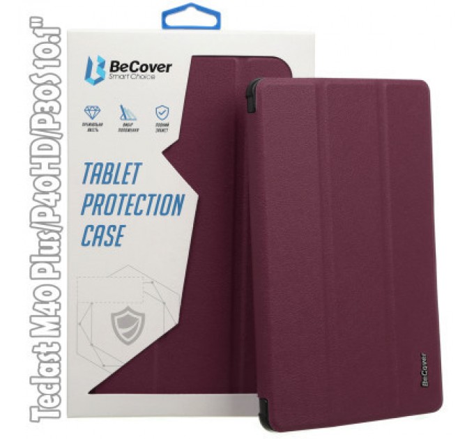 BeCover Чохол до планшета BeCover Smart Case Teclast M40 Plus/P40HD/P30S 10.1" Red Wine (709549)