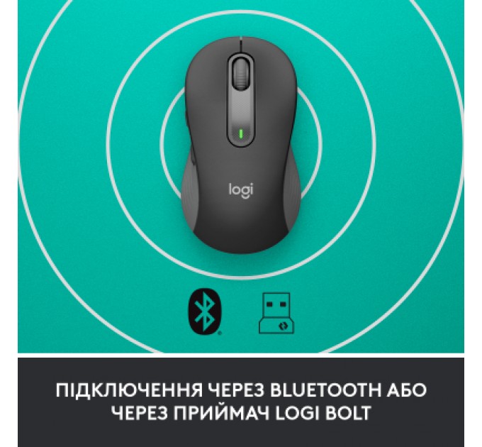 Logitech Мишка Logitech Signature M650 L Wireless Mouse for Business Graphite (910-006348)