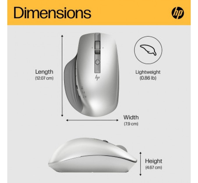 HP Мишка HP Creator 930 Wireless Silver (1D0K9AA)