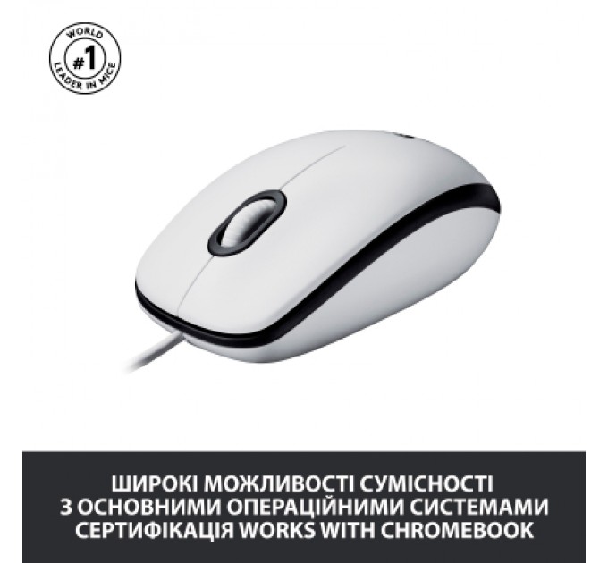 Logitech Мишка Logitech M100 USB White (910-006764)