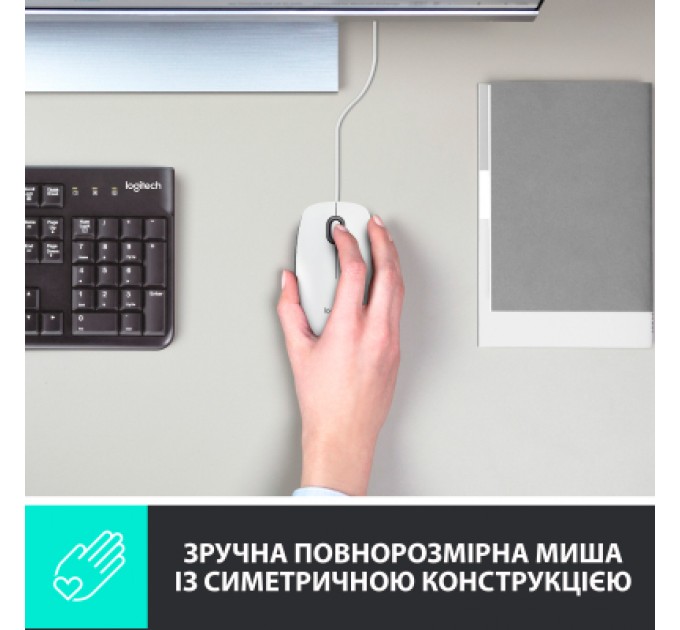 Logitech Мишка Logitech M100 USB White (910-006764)