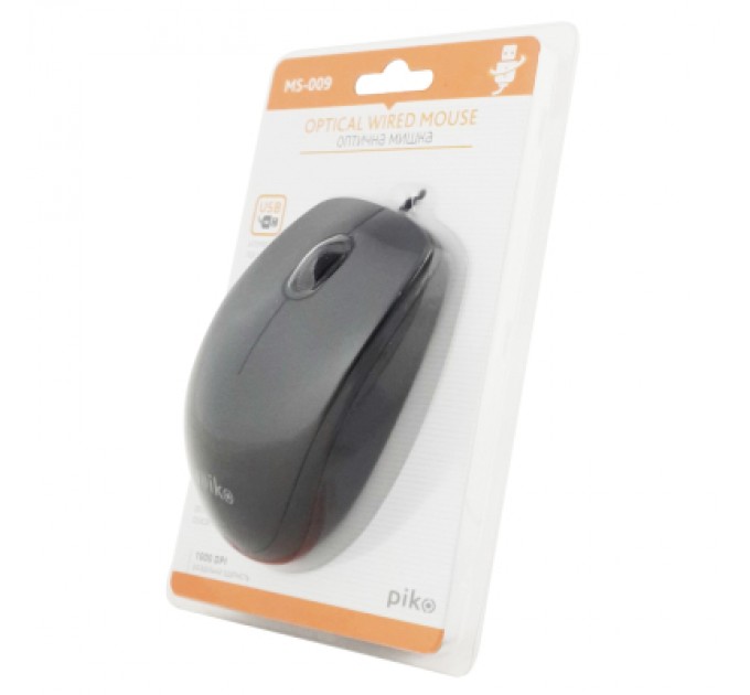 Piko Мишка Piko MS-009 USB Black (1283126467158)