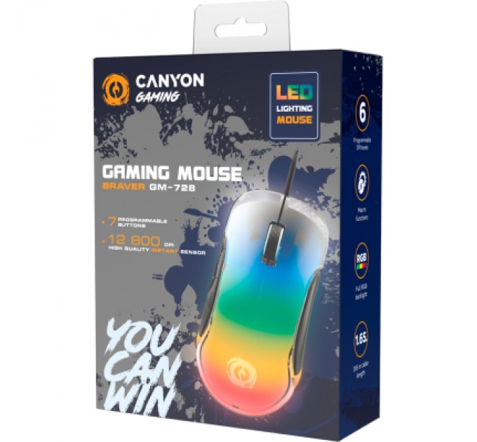 Canyon Мишка Canyon Braver GM-728 USB Black (CND-SGM728)