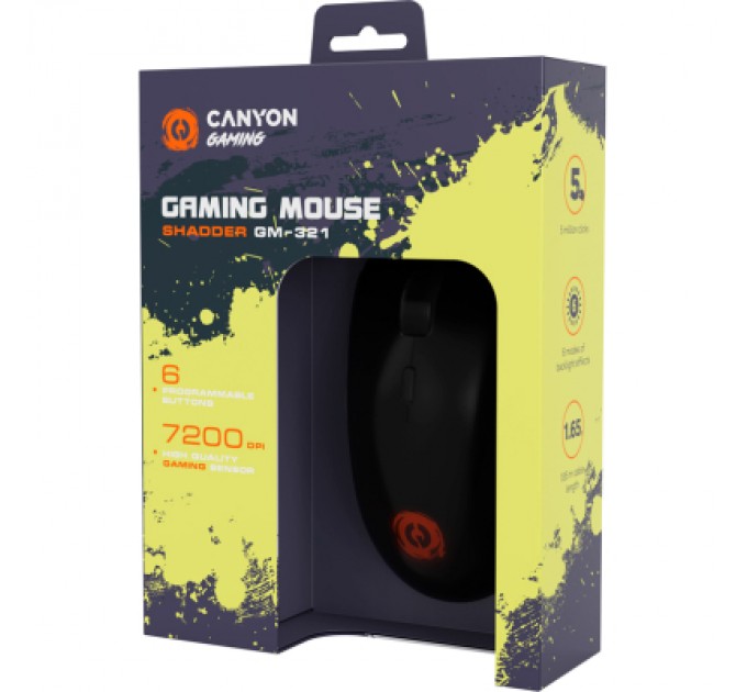 Canyon Мишка Canyon Shadder GM-321 USB Black (CND-SGM321)
