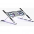 XoKo Підставка до ноутбука XoKo NST-101 Aluminium з активним охолодженням Silver (XK-NST-101-SL)