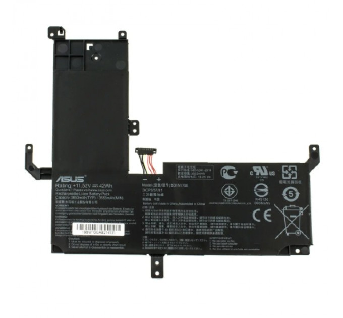 ASUS Акумулятор до ноутбука ASUS VivoBook TP510B31N1708, 3653mAh (42Wh), 3cell, 11.52V, black (A97579)