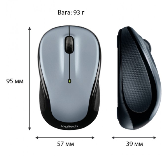 Logitech Мишка Logitech M325s Wireless Light Silver (910-006813)