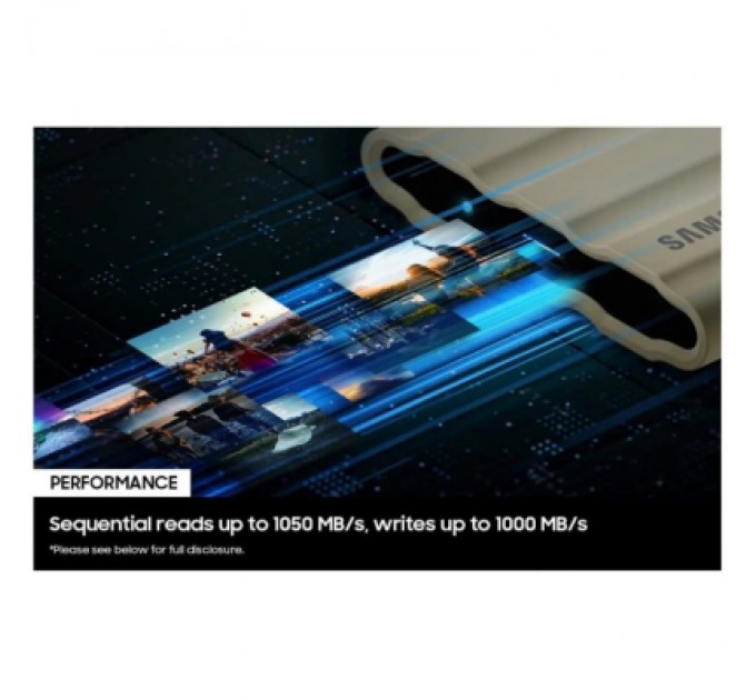 Samsung Накопичувач SSD USB 3.2 1TB T7 Shield Samsung (MU-PE1T0K/EU)