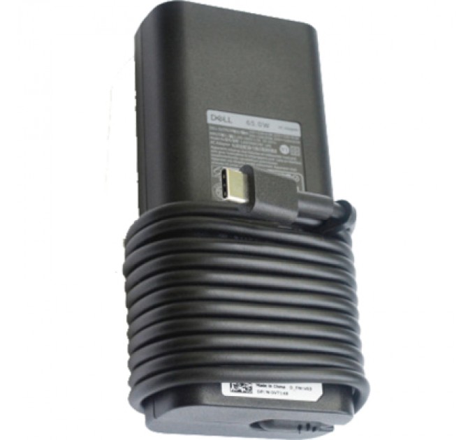 Dell Блок живлення до ноутбуку Dell 65W Type-C 20V, 3.25A + 15V, 3A + 9V, 3A + 5V, 3A long-корпус (LA65NM190 / A40374)