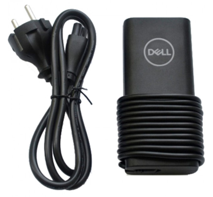 Dell Блок живлення до ноутбуку Dell 65W Type-C 20V, 3.25A + 15V, 3A + 9V, 3A + 5V, 3A long-корпус (LA65NM190 / A40374)