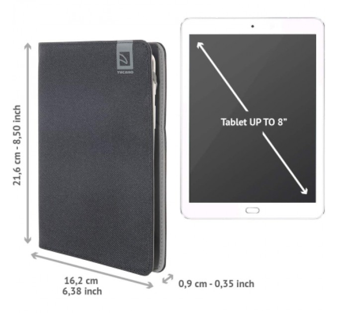 Tucano Чохол до планшета Tucano Vento Universal 7-8" black (TAB-VT78)