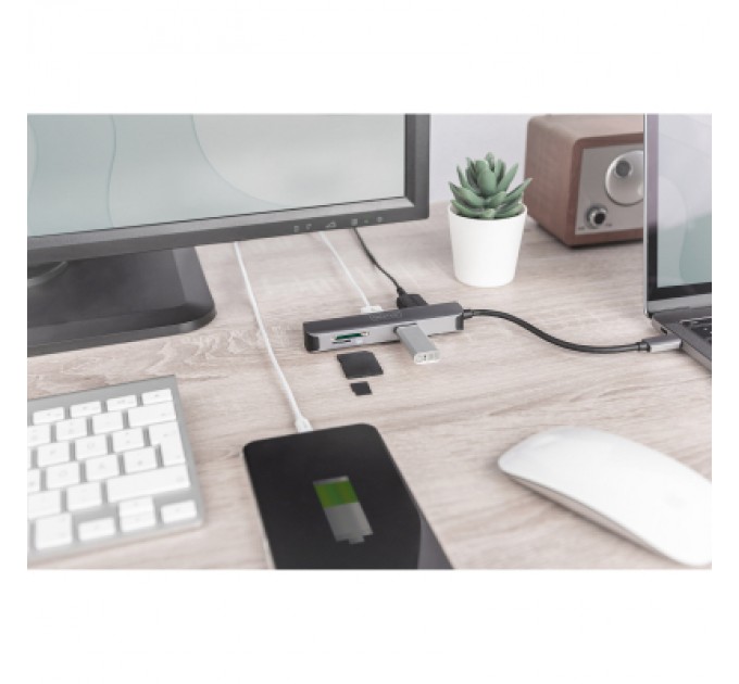 Digitus Концентратор Digitus Travel USB-C 5 Port (DA-70891)
