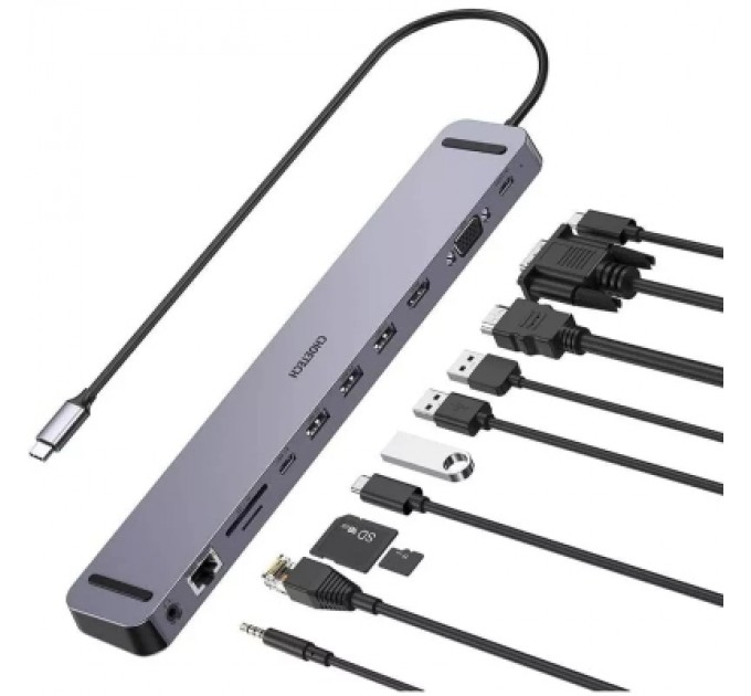 Choetech Концентратор Choetech USB-C 11-in-1 (HUB-M20-GY)