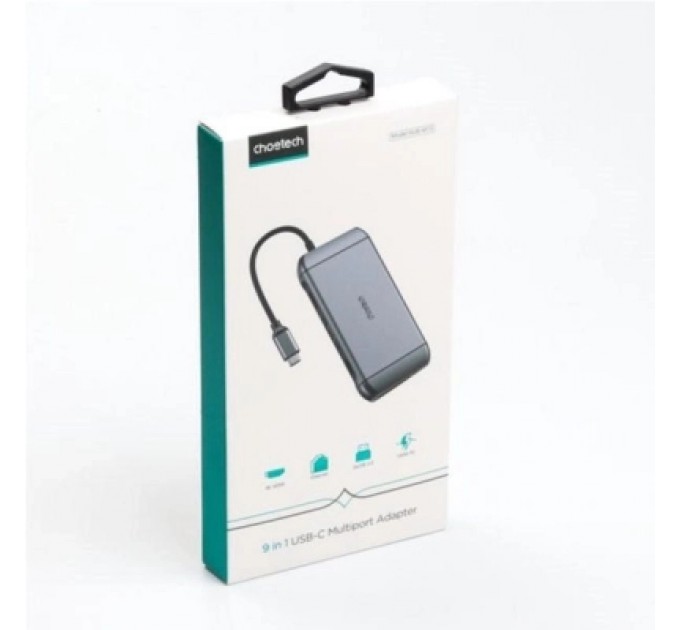 Choetech Концентратор Choetech USB-C 9-in-1 (HUB-M15-GY)