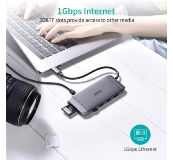 Choetech Концентратор Choetech USB-C 9-in-1 (HUB-M15-GY)