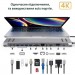 XoKo Порт-реплікатор XoKo 14-in-1 Dock USB-C (HDMI/VGA/USB3.0/.../USB-C PD/RJ45/..) (XK-AC1400-SL)