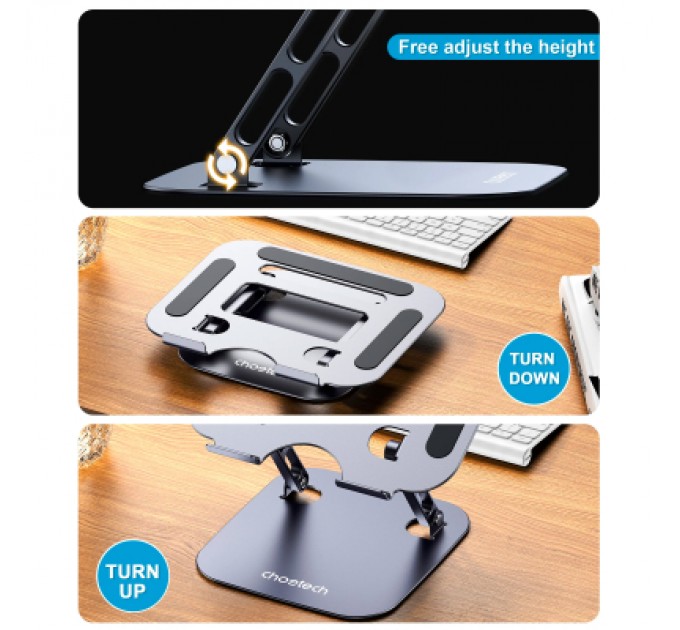 Choetech Підставка до ноутбука Choetech до 13", алюміній (H061-GY)