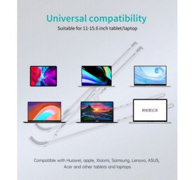 Choetech Підставка до ноутбука Choetech до 15", алюміній, компактна конструкція (H045-SL)