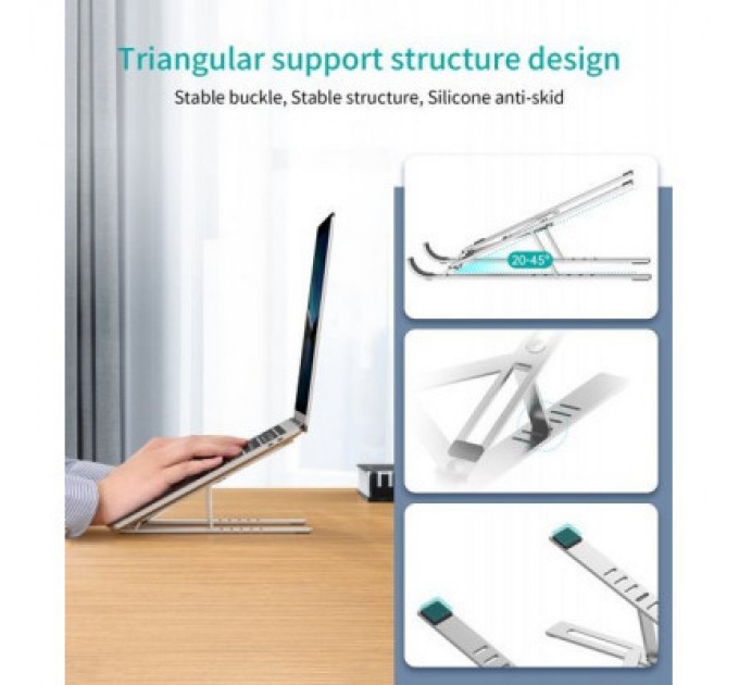 Choetech Підставка до ноутбука Choetech до 15", алюміній, компактна конструкція (H045-SL)