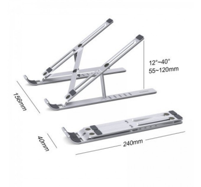 Choetech Підставка до ноутбука Choetech до 15", алюміній, компактна конструкція (H045-SL)