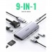 Ugreen Концентратор Ugreen USB3.0 Type-C to USB 3.0x3/HDMI/VGA/RJ45/SDTF/PD CM179 gray (40873)