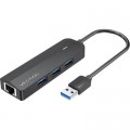 Vention Концентратор Vention USB 3.0 to 3хUSB 3.0/RJ45 Gigabit black (CHNBB)
