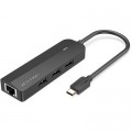 Vention Концентратор Vention USB 3.1 Type-C to 3xUSB 2.0+MicroUSB+RJ45 100M Ethernet black (TGOBB)
