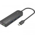 Vention Концентратор Vention USB 3.1 Type-C to 3xUSB 3.0+MicroUSB+3.5mm Sound Adapter black (TGQBB)