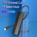 Vention Концентратор Vention USB 3.1 Type-C to 3xUSB 3.0+MicroUSB+3.5mm Sound Adapter black (TGQBB)